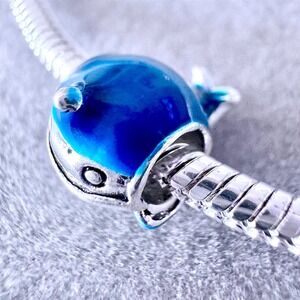 Blue Whale with Horn Bead Charm fits PANDORA